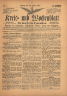 Kreis- und Wochenblatt f&uuml;r den Kreis Czarnikau: Anzeiger f&uuml;r Czarnikau, Sch&ouml;nlanke, Filehne, Kreuz, und Umgegend. 1897.01.19 Jg.45 Nr7