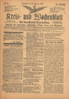 Kreis- und Wochenblatt f&uuml;r den Kreis Czarnikau: Anzeiger f&uuml;r Czarnikau, Sch&ouml;nlanke, Filehne, Kreuz, und Umgegend. 1897.01.26 Jg.45 Nr10