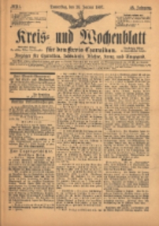 Kreis- und Wochenblatt f&uuml;r den Kreis Czarnikau: Anzeiger f&uuml;r Czarnikau, Sch&ouml;nlanke, Filehne, Kreuz, und Umgegend. 1897.01.28 Jg.45 Nr11