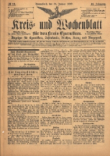 Kreis- und Wochenblatt f&uuml;r den Kreis Czarnikau: Anzeiger f&uuml;r Czarnikau, Sch&ouml;nlanke, Filehne, Kreuz, und Umgegend. 1897.01.30 Jg.45 Nr12