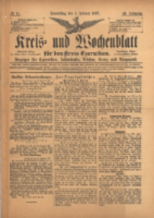 Kreis- und Wochenblatt für den Kreis Czarnikau: Anzeiger für Czarnikau, Schönlanke, Filehne, Kreuz, und Umgegend. 1897.02.04 Jg.45 Nr14