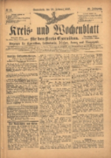 Kreis- und Wochenblatt f&uuml;r den Kreis Czarnikau: Anzeiger f&uuml;r Czarnikau, Sch&ouml;nlanke, Filehne, Kreuz, und Umgegend. 1897.02.20 Jg.45 Nr21