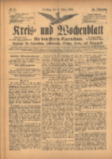Kreis- und Wochenblatt f&uuml;r den Kreis Czarnikau: Anzeiger f&uuml;r Czarnikau, Sch&ouml;nlanke, Filehne, Kreuz, und Umgegend. 1897.03.02 Jg.45 Nr25