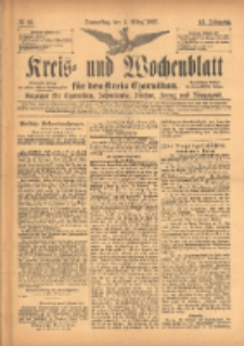 Kreis- und Wochenblatt f&uuml;r den Kreis Czarnikau: Anzeiger f&uuml;r Czarnikau, Sch&ouml;nlanke, Filehne, Kreuz, und Umgegend. 1897.03.04 Jg.45 Nr26