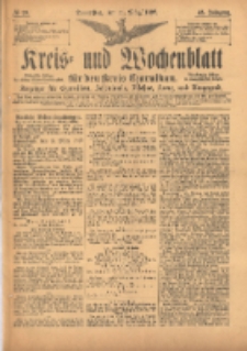 Kreis- und Wochenblatt f&uuml;r den Kreis Czarnikau: Anzeiger f&uuml;r Czarnikau, Sch&ouml;nlanke, Filehne, Kreuz, und Umgegend. 1897.03.11 Jg.45 Nr29