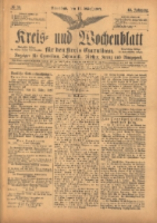 Kreis- und Wochenblatt f&uuml;r den Kreis Czarnikau: Anzeiger f&uuml;r Czarnikau, Sch&ouml;nlanke, Filehne, Kreuz, und Umgegend. 1897.03.13 Jg.45 Nr30