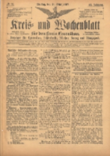 Kreis- und Wochenblatt f&uuml;r den Kreis Czarnikau: Anzeiger f&uuml;r Czarnikau, Sch&ouml;nlanke, Filehne, Kreuz, und Umgegend. 1897.03.16 Jg.45 Nr31