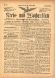 Kreis- und Wochenblatt für den Kreis Czarnikau: Anzeiger für Czarnikau, Schönlanke, Filehne, Kreuz, und Umgegend. 1897.03.25 Jg.45 Nr35