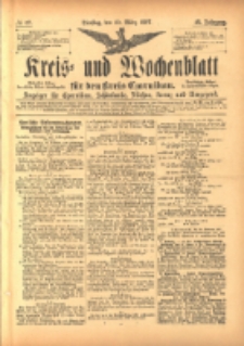 Kreis- und Wochenblatt f&uuml;r den Kreis Czarnikau: Anzeiger f&uuml;r Czarnikau, Sch&ouml;nlanke, Filehne, Kreuz, und Umgegend. 1897.03.30 Jg.45 Nr37