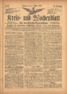 Kreis- und Wochenblatt f&uuml;r den Kreis Czarnikau: Anzeiger f&uuml;r Czarnikau, Sch&ouml;nlanke, Filehne, Kreuz, und Umgegend. 1897.04.01 Jg.45 Nr38