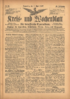 Kreis- und Wochenblatt für den Kreis Czarnikau: Anzeiger für Czarnikau, Schönlanke, Filehne, Kreuz, und Umgegend. 1897.04.01 Jg.45 Nr38