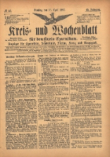 Kreis- und Wochenblatt f&uuml;r den Kreis Czarnikau: Anzeiger f&uuml;r Czarnikau, Sch&ouml;nlanke, Filehne, Kreuz, und Umgegend. 1897.04.13 Jg.45 Nr43