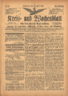 Kreis- und Wochenblatt f&uuml;r den Kreis Czarnikau: Anzeiger f&uuml;r Czarnikau, Sch&ouml;nlanke, Filehne, Kreuz, und Umgegend. 1897.04.22 Jg.45 Nr46