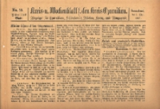 Kreis- und Wochenblatt f&uuml;r den Kreis Czarnikau: Anzeiger f&uuml;r Czarnikau, Sch&ouml;nlanke, Filehne, Kreuz, und Umgegend. 1897.05.01 Jg.45 Nr50