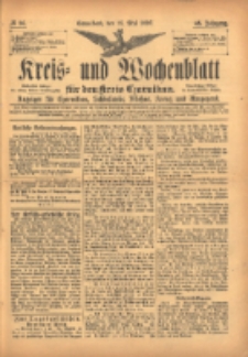 Kreis- und Wochenblatt für den Kreis Czarnikau: Anzeiger für Czarnikau, Schönlanke, Filehne, Kreuz, und Umgegend. 1897.05.15 Jg.45 Nr56