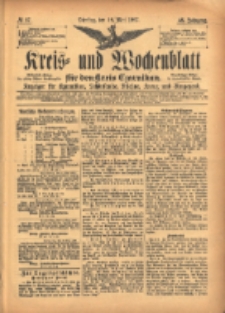 Kreis- und Wochenblatt f&uuml;r den Kreis Czarnikau: Anzeiger f&uuml;r Czarnikau, Sch&ouml;nlanke, Filehne, Kreuz, und Umgegend. 1897.05.18 Jg.45 Nr57