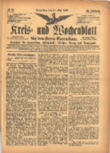 Kreis- und Wochenblatt f&uuml;r den Kreis Czarnikau: Anzeiger f&uuml;r Czarnikau, Sch&ouml;nlanke, Filehne, Kreuz, und Umgegend. 1897.05.20 Jg.45 Nr58
