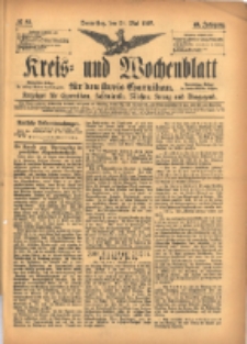Kreis- und Wochenblatt für den Kreis Czarnikau: Anzeiger für Czarnikau, Schönlanke, Filehne, Kreuz, und Umgegend. 1897.05.20 Jg.45 Nr58