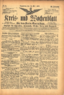 Kreis- und Wochenblatt f&uuml;r den Kreis Czarnikau: Anzeiger f&uuml;r Czarnikau, Sch&ouml;nlanke, Filehne, Kreuz, und Umgegend. 1897.05.22 Jg.45 Nr59