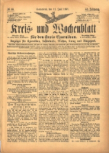 Kreis- und Wochenblatt f&uuml;r den Kreis Czarnikau: Anzeiger f&uuml;r Czarnikau, Sch&ouml;nlanke, Filehne, Kreuz, und Umgegend. 1897.06.12 Jg.45 Nr66