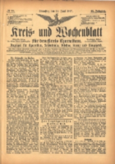 Kreis- und Wochenblatt f&uuml;r den Kreis Czarnikau: Anzeiger f&uuml;r Czarnikau, Sch&ouml;nlanke, Filehne, Kreuz, und Umgegend. 1897.06.22 Jg.45 Nr70
