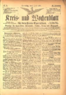 Kreis- und Wochenblatt f&uuml;r den Kreis Czarnikau: Anzeiger f&uuml;r Czarnikau, Sch&ouml;nlanke, Filehne, Kreuz, und Umgegend. 1897.07.01 Jg.45 Nr74
