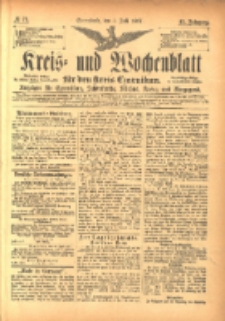 Kreis- und Wochenblatt für den Kreis Czarnikau: Anzeiger für Czarnikau, Schönlanke, Filehne, Kreuz, und Umgegend. 1897.07.03 Jg.45 Nr75