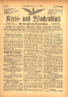 Kreis- und Wochenblatt f&uuml;r den Kreis Czarnikau: Anzeiger f&uuml;r Czarnikau, Sch&ouml;nlanke, Filehne, Kreuz, und Umgegend. 1897.07.03 Jg.45 Nr75