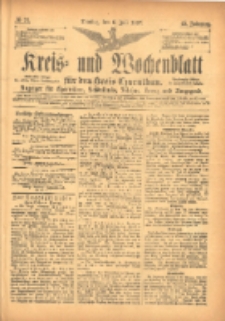 Kreis- und Wochenblatt f&uuml;r den Kreis Czarnikau: Anzeiger f&uuml;r Czarnikau, Sch&ouml;nlanke, Filehne, Kreuz, und Umgegend. 1897.07.06 Jg.45 Nr76