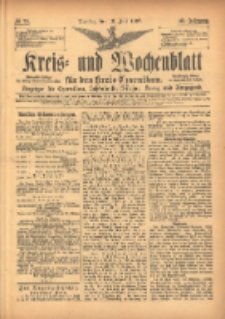 Kreis- und Wochenblatt f&uuml;r den Kreis Czarnikau: Anzeiger f&uuml;r Czarnikau, Sch&ouml;nlanke, Filehne, Kreuz, und Umgegend. 1897.07.13 Jg.45 Nr79