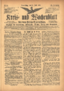 Kreis- und Wochenblatt f&uuml;r den Kreis Czarnikau: Anzeiger f&uuml;r Czarnikau, Sch&ouml;nlanke, Filehne, Kreuz, und Umgegend. 1897.07.15 Jg.45 Nr80