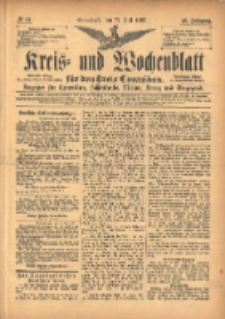 Kreis- und Wochenblatt f&uuml;r den Kreis Czarnikau: Anzeiger f&uuml;r Czarnikau, Sch&ouml;nlanke, Filehne, Kreuz, und Umgegend. 1897.07.17 Jg.45 Nr81