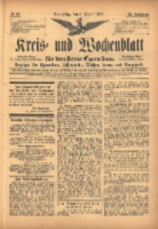 Kreis- und Wochenblatt für den Kreis Czarnikau: Anzeiger für Czarnikau, Schönlanke, Filehne, Kreuz, und Umgegend. 1897.08.05 Jg.45 Nr89