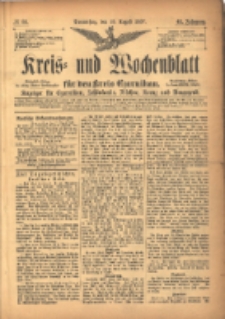 Kreis- und Wochenblatt für den Kreis Czarnikau: Anzeiger für Czarnikau, Schönlanke, Filehne, Kreuz, und Umgegend. 1897.08.19 Jg.45 Nr95