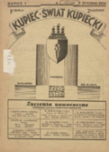 Kupiec-Świat Kupiecki; pisma złączone; oficjalny organ kupiectwa Polski Zachodniej 1934.01.07 R.28 Nr1