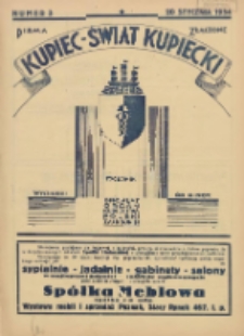 Kupiec-Świat Kupiecki; pisma złączone; oficjalny organ kupiectwa Polski Zachodniej 1934.01.20 R.28 Nr3