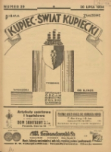Kupiec-Świat Kupiecki; pisma złączone; oficjalny organ kupiectwa Polski Zachodniej 1934.07.20 R.28 Nr29