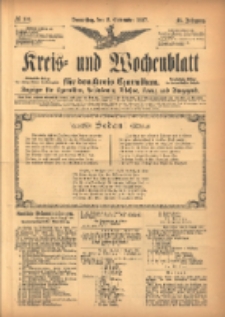 Kreis- und Wochenblatt f&uuml;r den Kreis Czarnikau: Anzeiger f&uuml;r Czarnikau, Sch&ouml;nlanke, Filehne, Kreuz, und Umgegend. 1897.09.02 Jg.45 Nr101