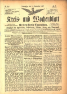 Kreis- und Wochenblatt f&uuml;r den Kreis Czarnikau: Anzeiger f&uuml;r Czarnikau, Sch&ouml;nlanke, Filehne, Kreuz, und Umgegend. 1897.09.09 Jg.45 Nr104
