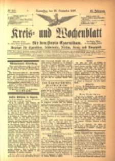 Kreis- und Wochenblatt f&uuml;r den Kreis Czarnikau: Anzeiger f&uuml;r Czarnikau, Sch&ouml;nlanke, Filehne, Kreuz, und Umgegend. 1897.09.23 Jg.45 Nr110