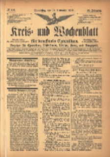 Kreis- und Wochenblatt für den Kreis Czarnikau: Anzeiger für Czarnikau, Schönlanke, Filehne, Kreuz, und Umgegend. 1897.09.30 Jg.45 Nr113