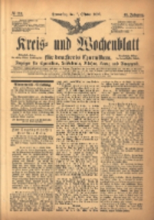 Kreis- und Wochenblatt f&uuml;r den Kreis Czarnikau: Anzeiger f&uuml;r Czarnikau, Sch&ouml;nlanke, Filehne, Kreuz, und Umgegend. 1897.10.07 Jg.45 Nr116