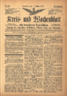 Kreis- und Wochenblatt für den Kreis Czarnikau: Anzeiger für Czarnikau, Schönlanke, Filehne, Kreuz, und Umgegend. 1897.10.07 Jg.45 Nr116