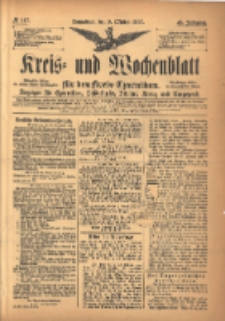 Kreis- und Wochenblatt f&uuml;r den Kreis Czarnikau: Anzeiger f&uuml;r Czarnikau, Sch&ouml;nlanke, Filehne, Kreuz, und Umgegend. 1897.10.09 Jg.45 Nr117