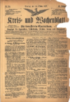 Kreis- und Wochenblatt für den Kreis Czarnikau: Anzeiger für Czarnikau, Schönlanke, Filehne, Kreuz, und Umgegend. 1897.10.26 Jg.45 Nr124