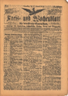 Kreis- und Wochenblatt f&uuml;r den Kreis Czarnikau: Anzeiger f&uuml;r Czarnikau, Sch&ouml;nlanke, Filehne, Kreuz, und Umgegend. 1899.01.05 Jg.47 Nr2