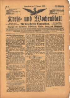 Kreis- und Wochenblatt f&uuml;r den Kreis Czarnikau: Anzeiger f&uuml;r Czarnikau, Sch&ouml;nlanke, Filehne, Kreuz, und Umgegend. 1899.01.07 Jg.47 Nr3