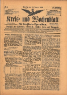 Kreis- und Wochenblatt f&uuml;r den Kreis Czarnikau: Anzeiger f&uuml;r Czarnikau, Sch&ouml;nlanke, Filehne, Kreuz, und Umgegend. 1899.01.10 Jg.47 Nr4