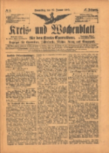 Kreis- und Wochenblatt f&uuml;r den Kreis Czarnikau: Anzeiger f&uuml;r Czarnikau, Sch&ouml;nlanke, Filehne, Kreuz, und Umgegend. 1899.01.12 Jg.47 Nr5