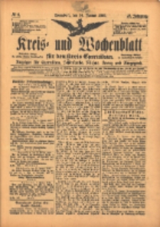 Kreis- und Wochenblatt f&uuml;r den Kreis Czarnikau: Anzeiger f&uuml;r Czarnikau, Sch&ouml;nlanke, Filehne, Kreuz, und Umgegend. 1899.01.14 Jg.47 Nr6